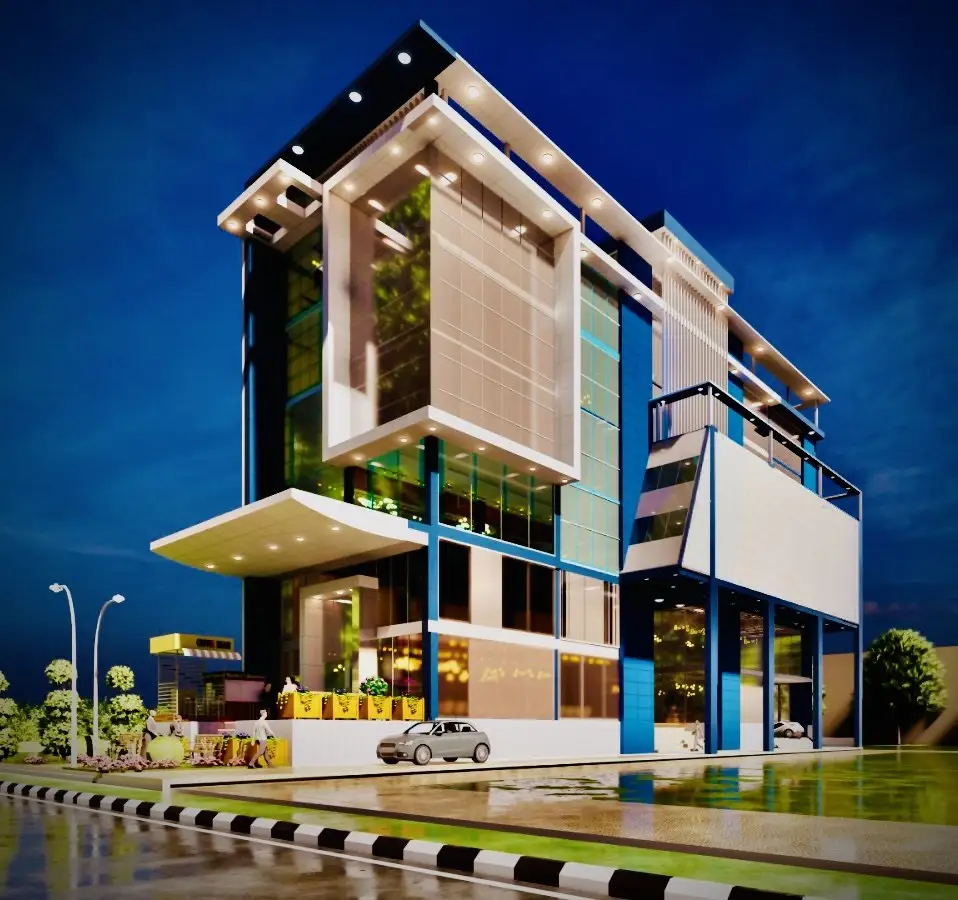 Commercial Building in Dang: Modern commercial building design in Dang, Nepal, image 1 of 5