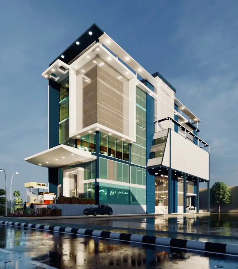 Commercial Building in Dang: Modern commercial building design in Dang, Nepal, image 2 of 5
