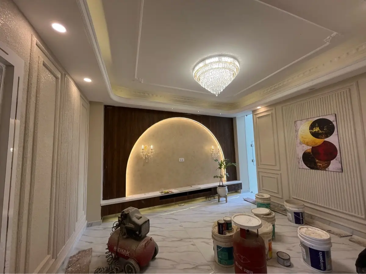 Curved-Balcony Residence: Residence with curved balcony and finished interiors, built by HNG in Nepal, image 2 of 5