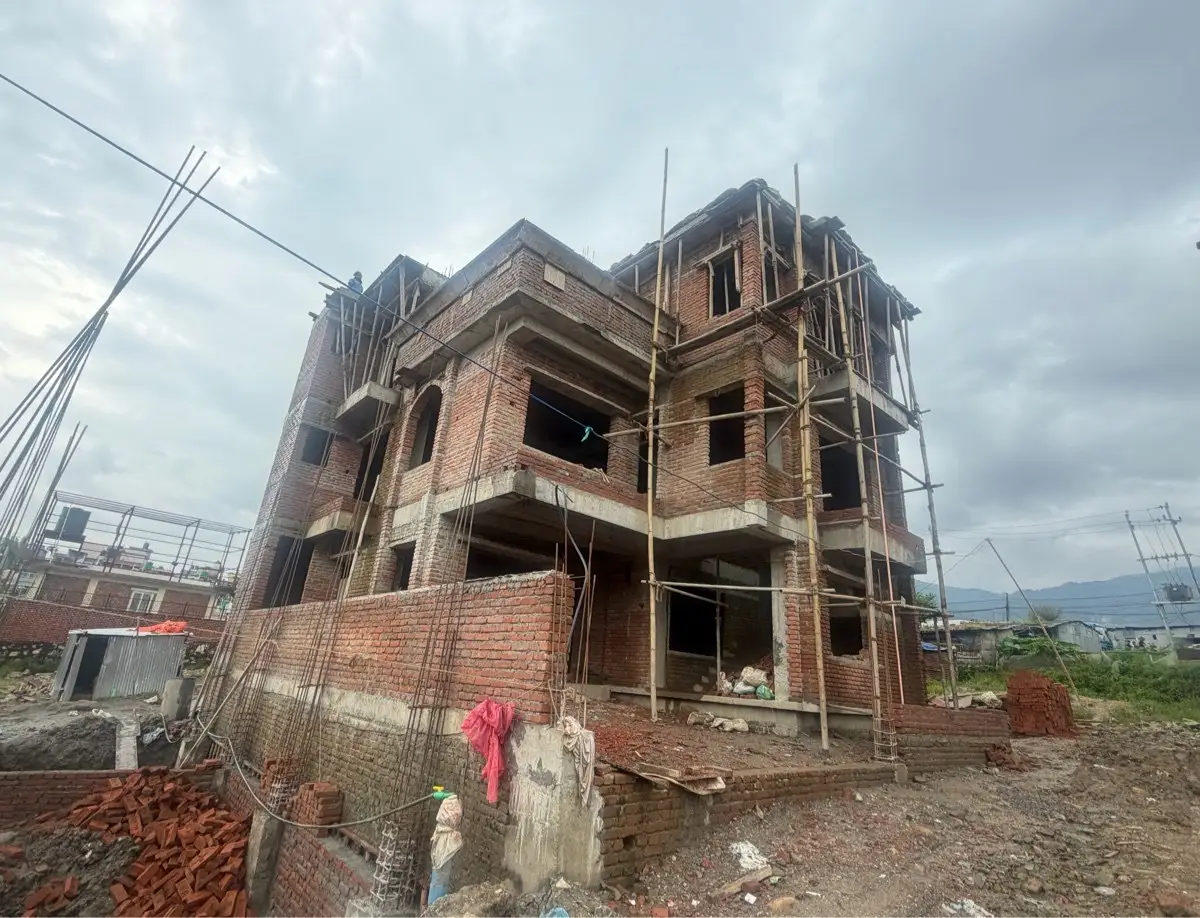 Sunset Residence: Design to Build: Residence shown as 3D render and during construction, by HNG, image 2 of 2
