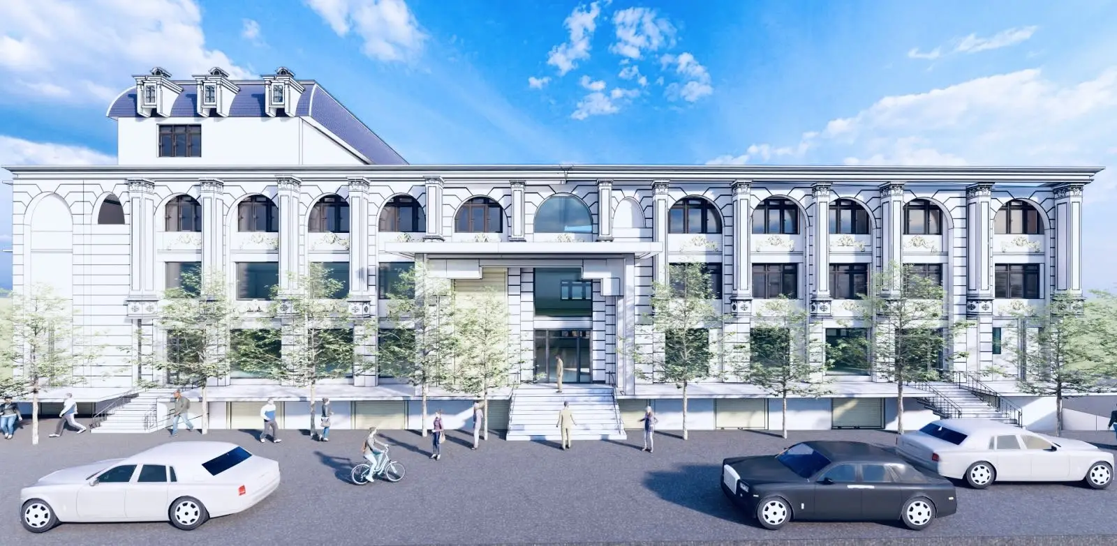 Durbarmarg Commercial Building: Commercial building facade design at Durbarmarg, Kathmandu, image 4 of 4